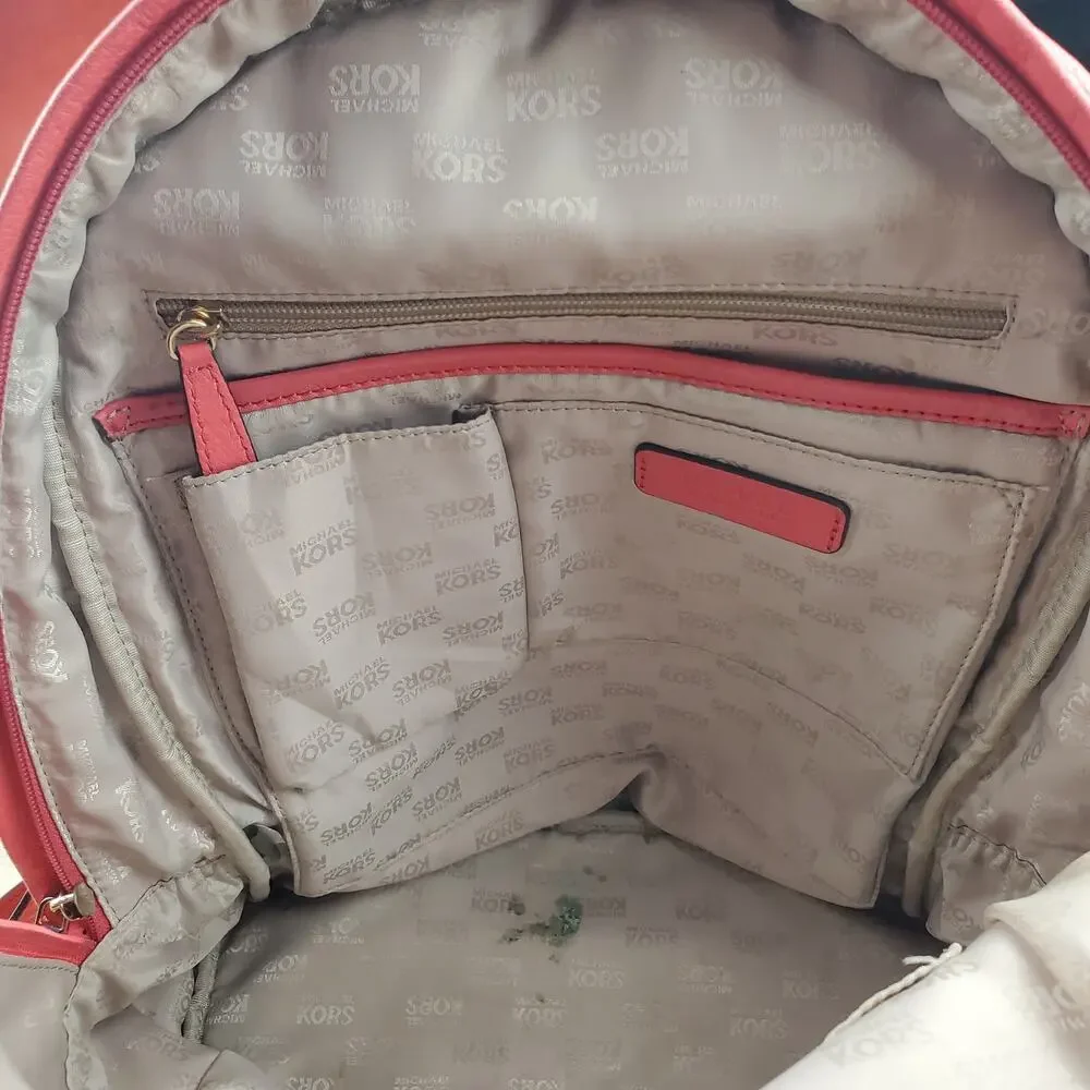 MICHAEL KORS | Jet Set | Pink Watermelon | Pebbled Leather | Backpack